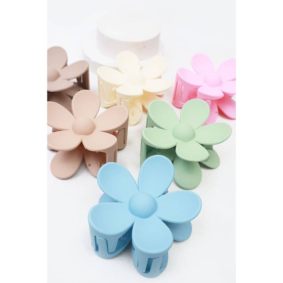 Matte Tone Daisy Hair Claw Sets: MIX COLOR / ONE