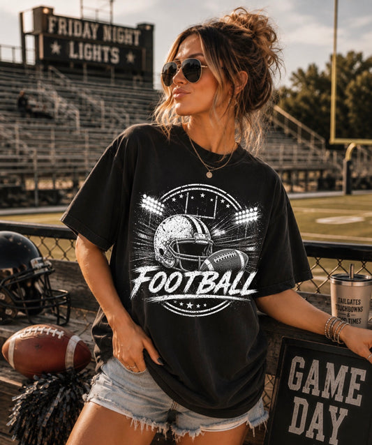 Football halftone graphic tee (dark color tee only)