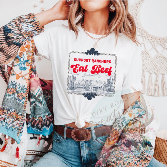 Eat beef graphic tee