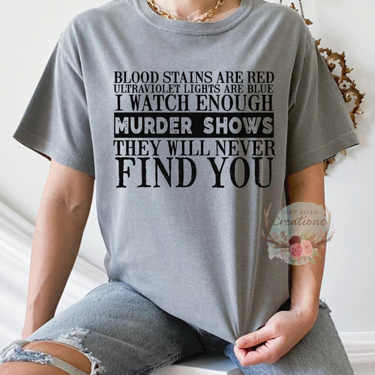 Blood Stains and Murder Shows Screen Print