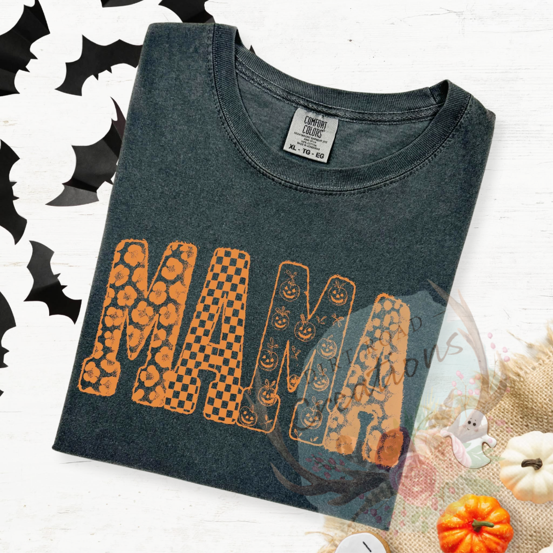 Halloween mama screen print TEE
