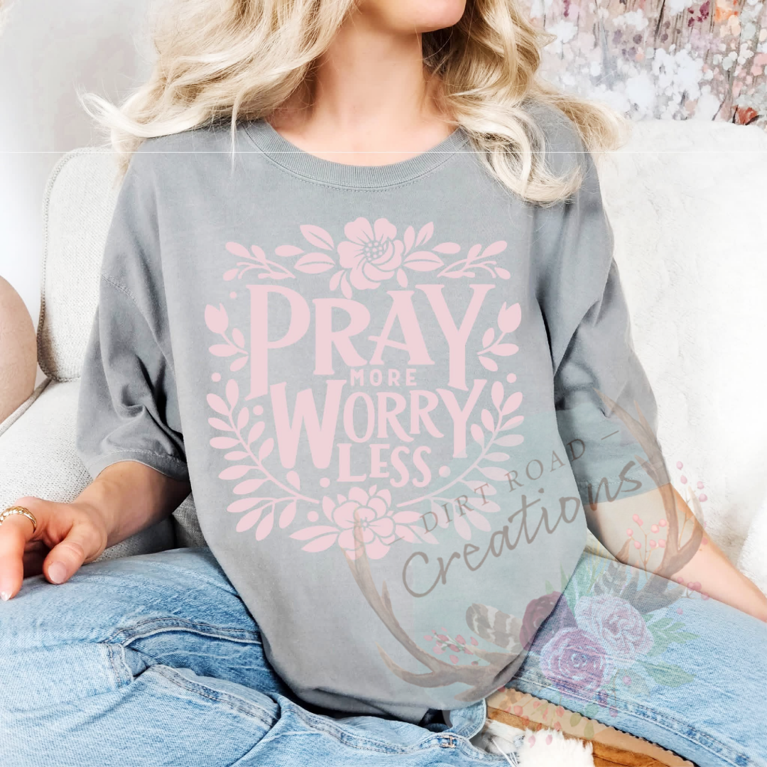 Pray more screen print tee