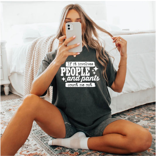 People and pants graphic tee