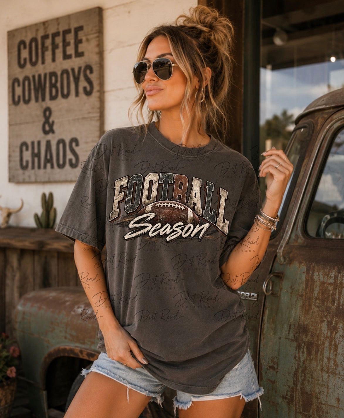Football graphic tee
