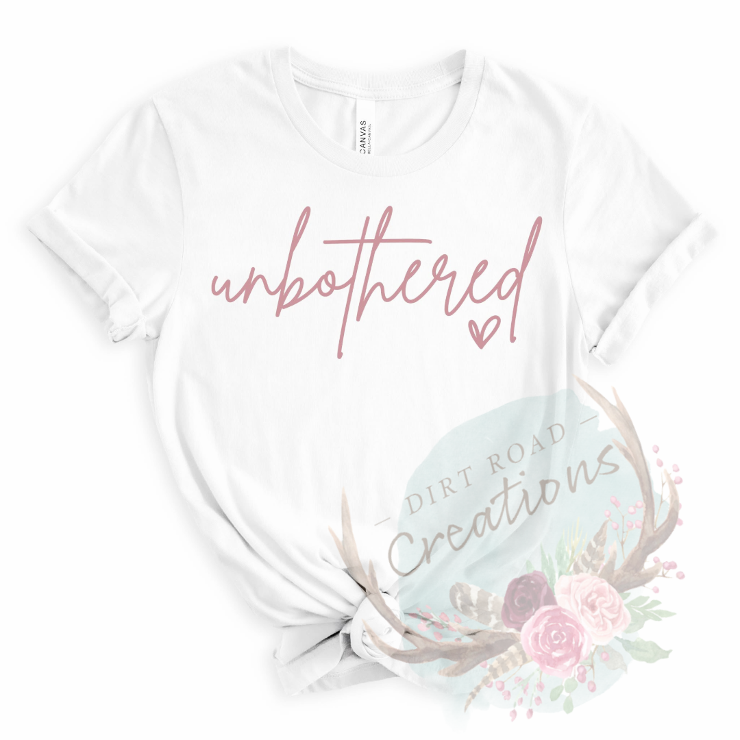 Unbothered screen print tee