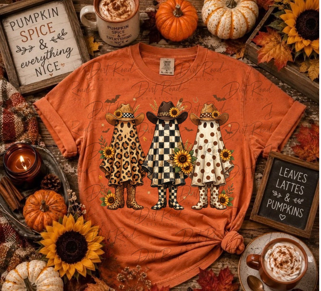 Cowboy ghosties graphic tee