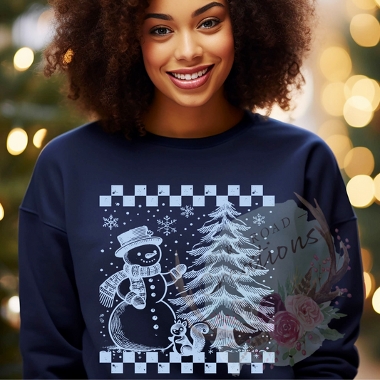 Snowman screen print Sweatshirt