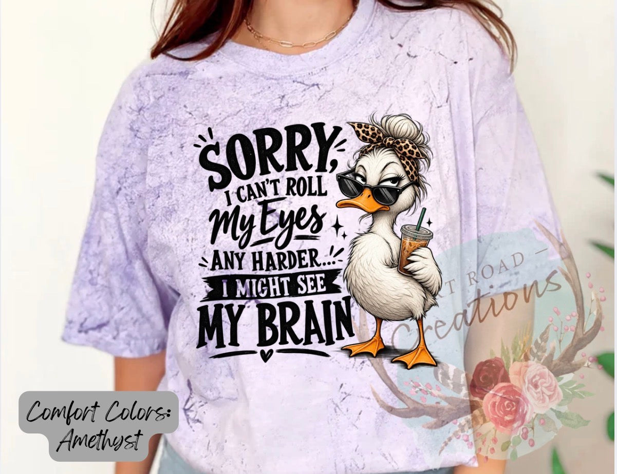 Eye roll graphic tee
