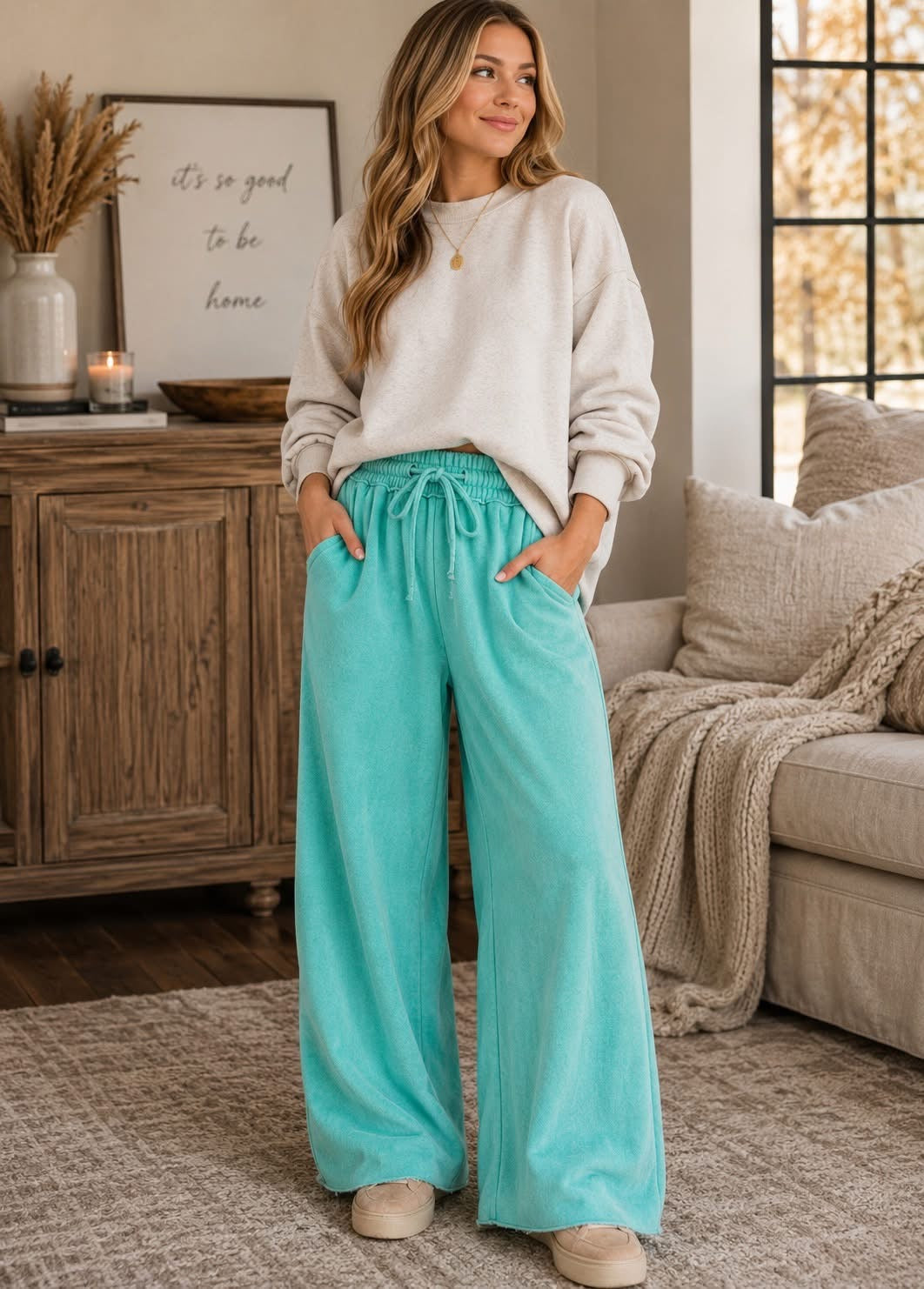 Preorder: After hours wide leg pant