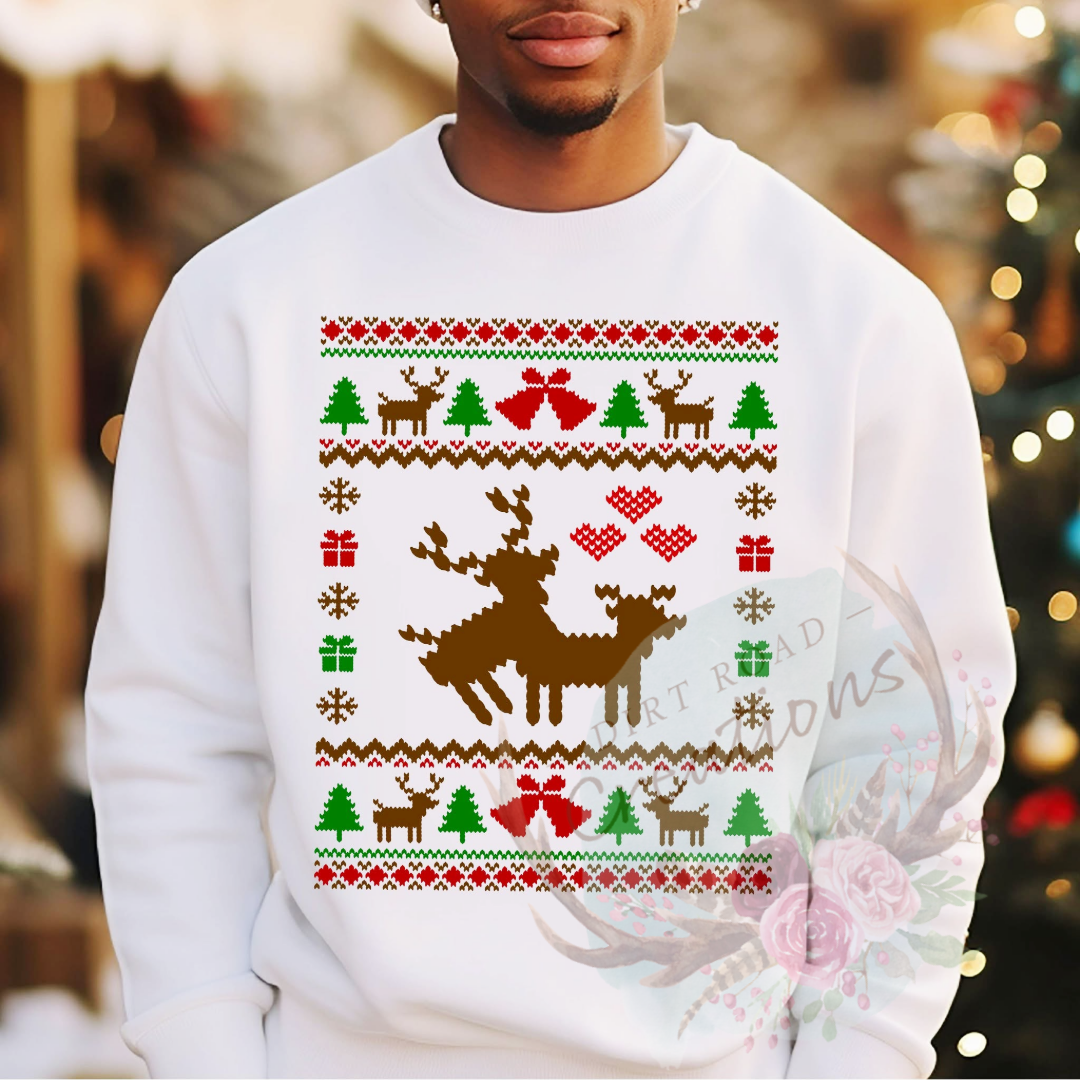 Naughty deer graphic Sweatshirt