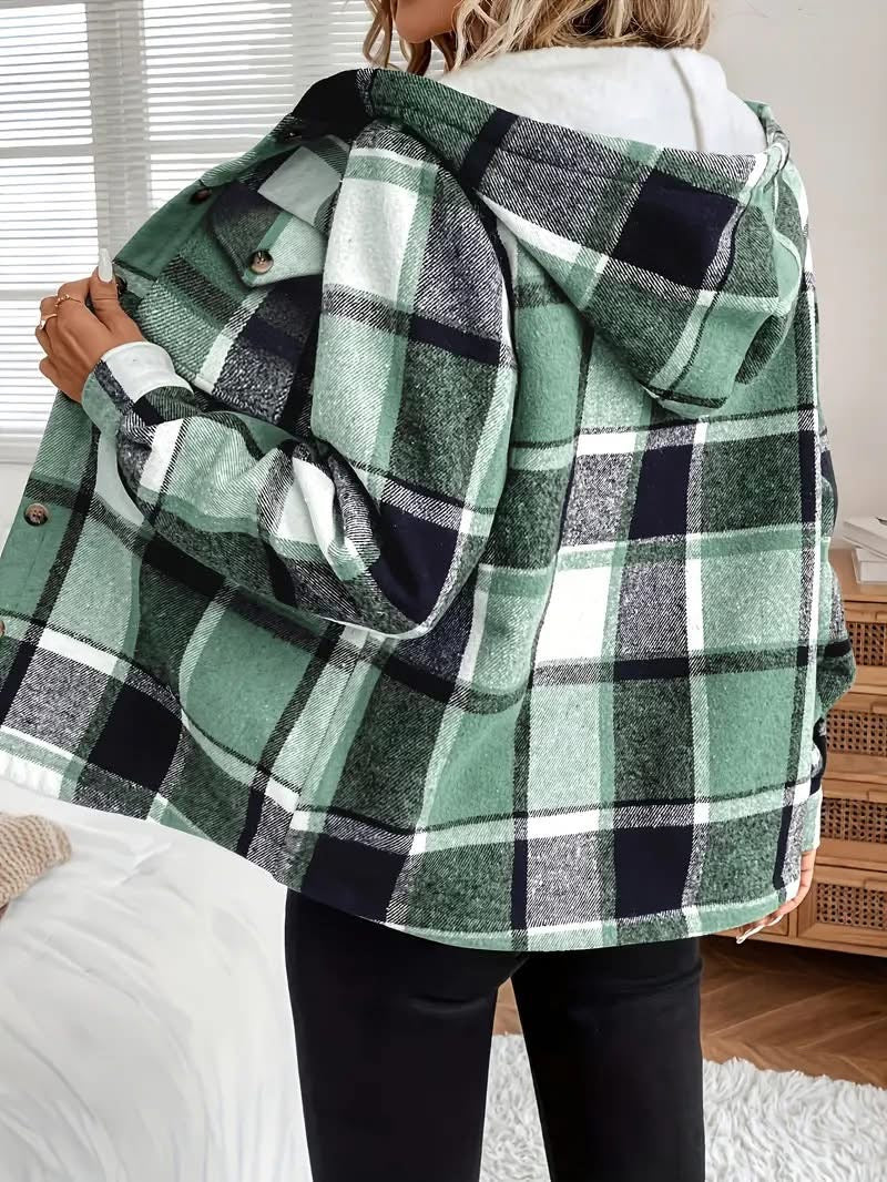 Preorder - Alba plaid fleece shacket