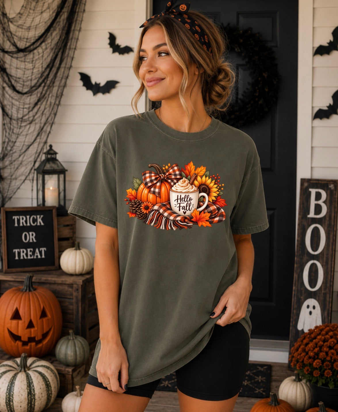 Hello fall graphic tee