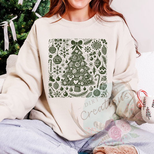 Pretty Tree screen print Sweatshirt