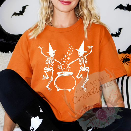Witchy skellies screen print TEE