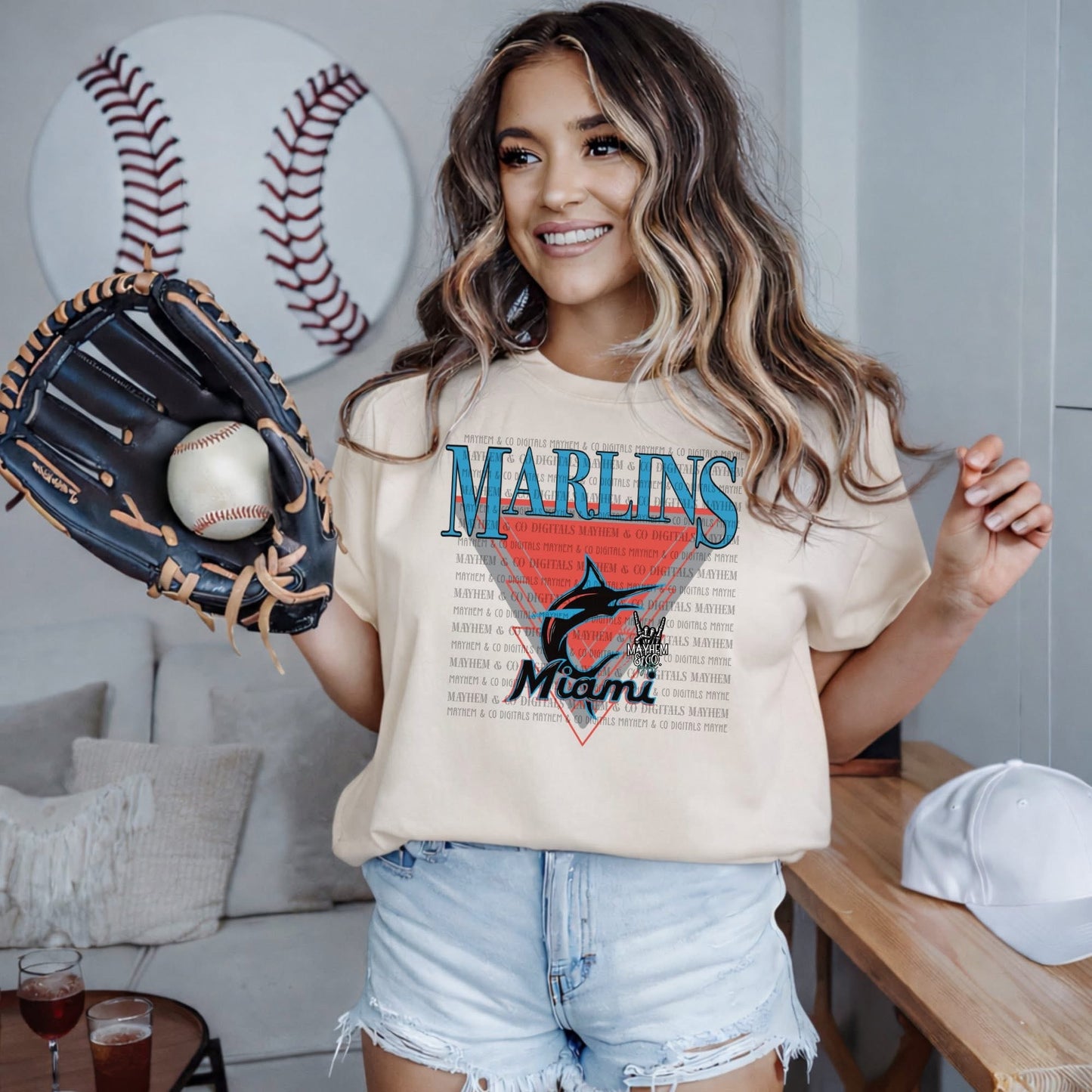 Retro Marlins graphic tee
