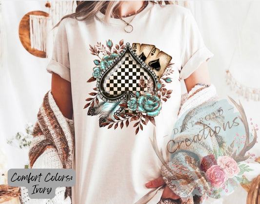 Ace of spades graphic tee