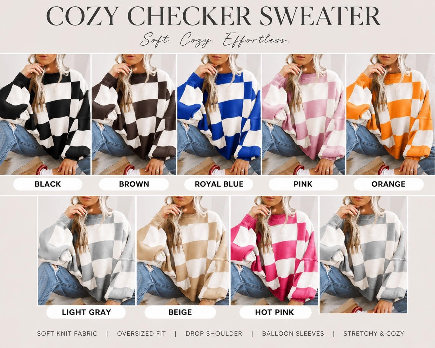Preorder: Cozy Checker Sweater