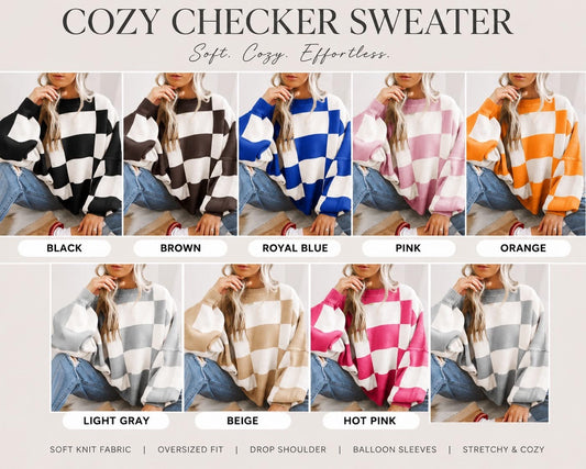 Preorder: Cozy Checker Sweater