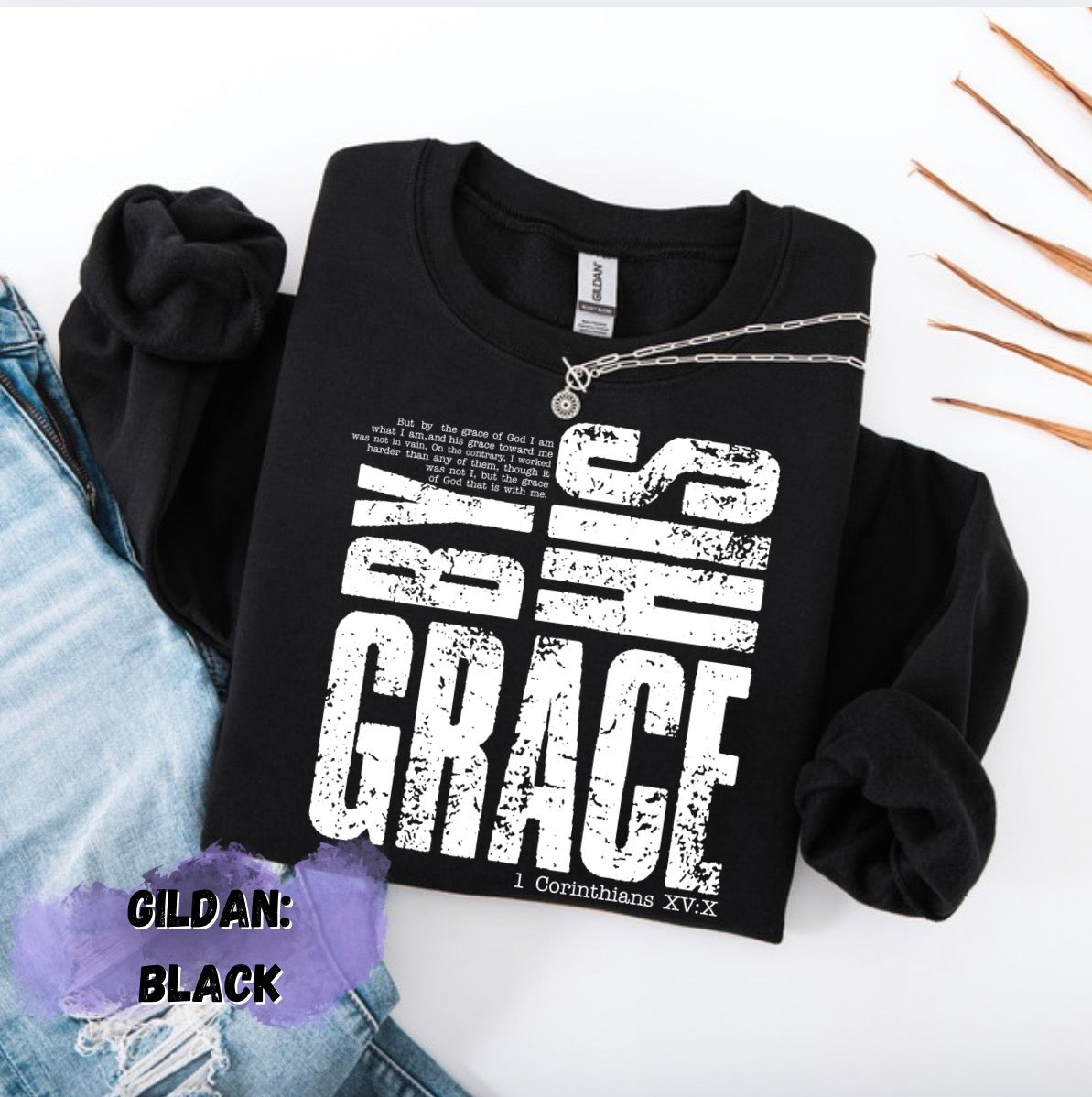 By his grace graphic tee