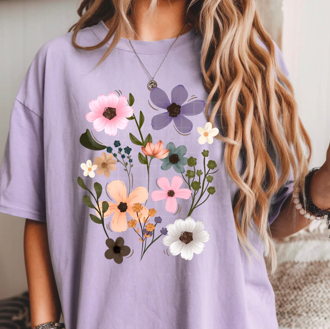Spring flowers graphic tee