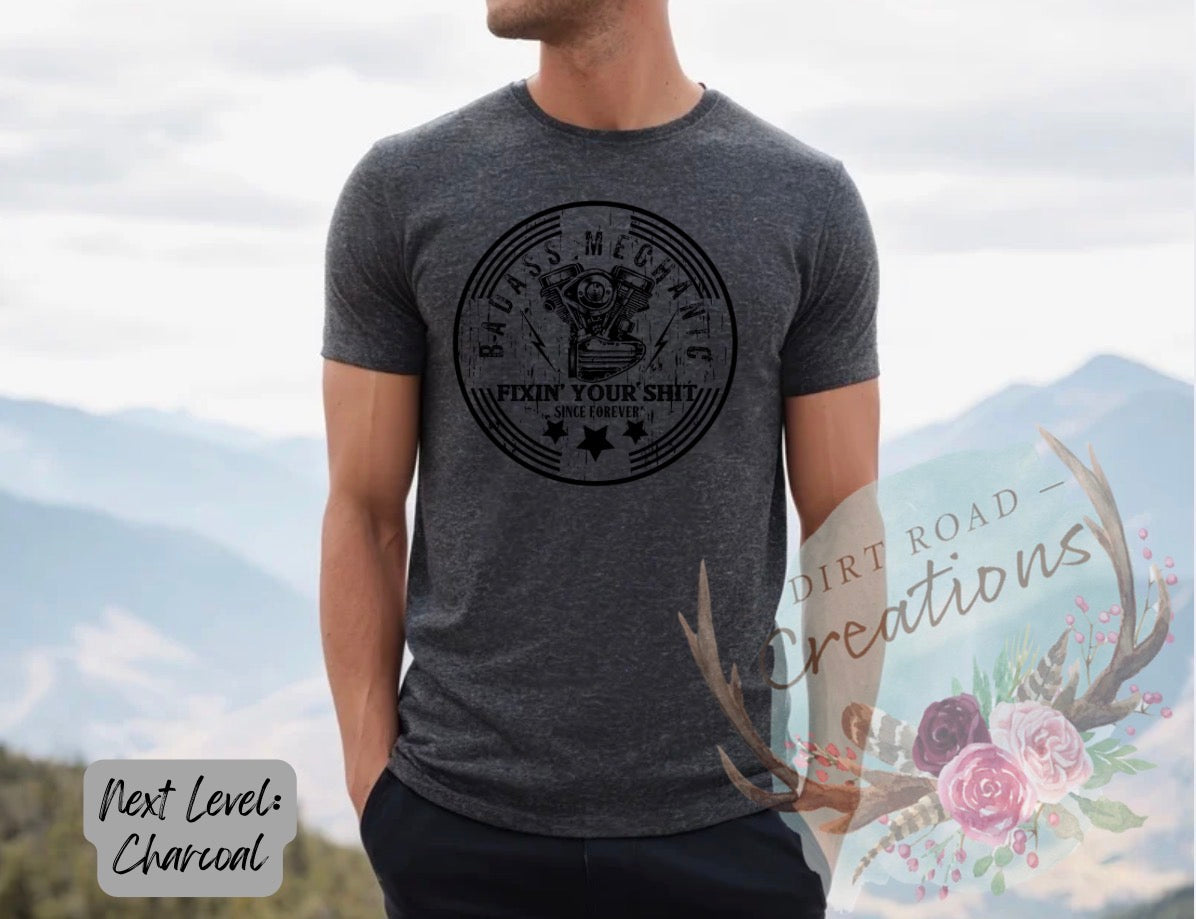 Badass mechanic graphic tee