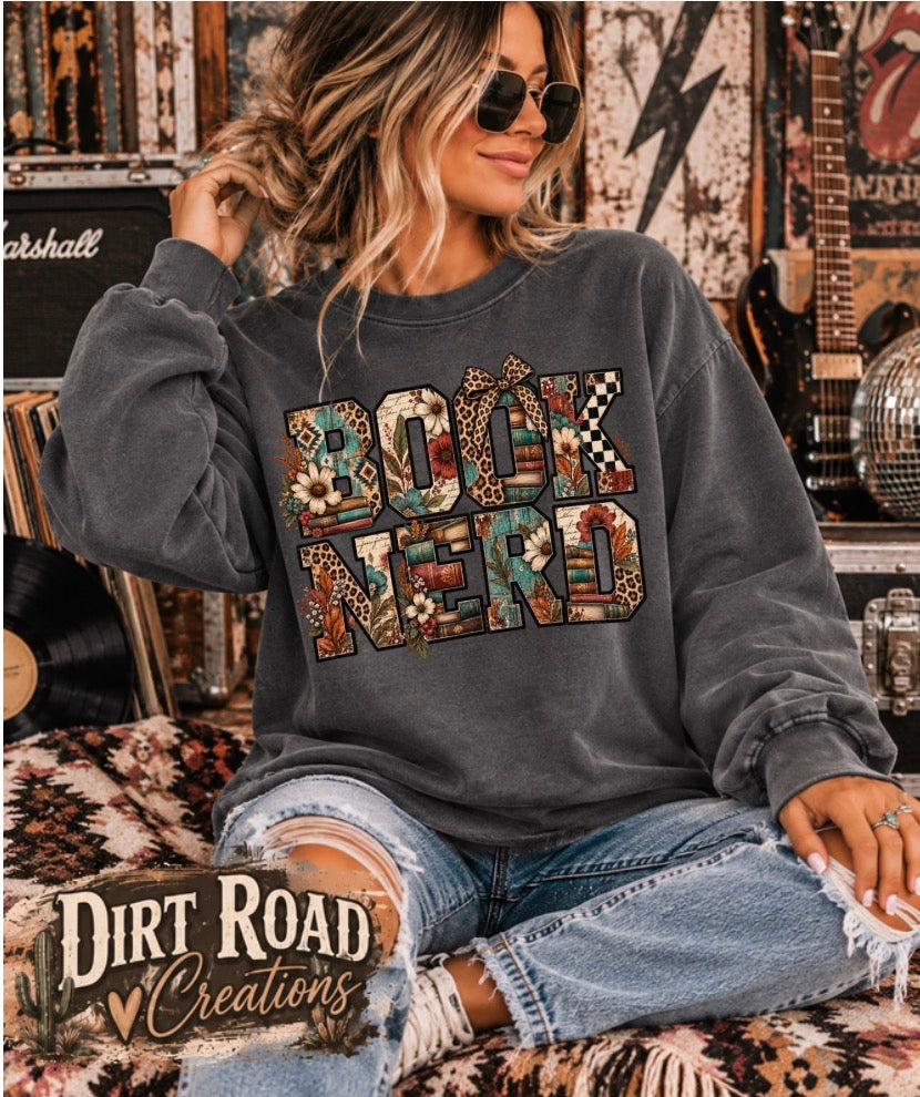 Book nerd graphic tee