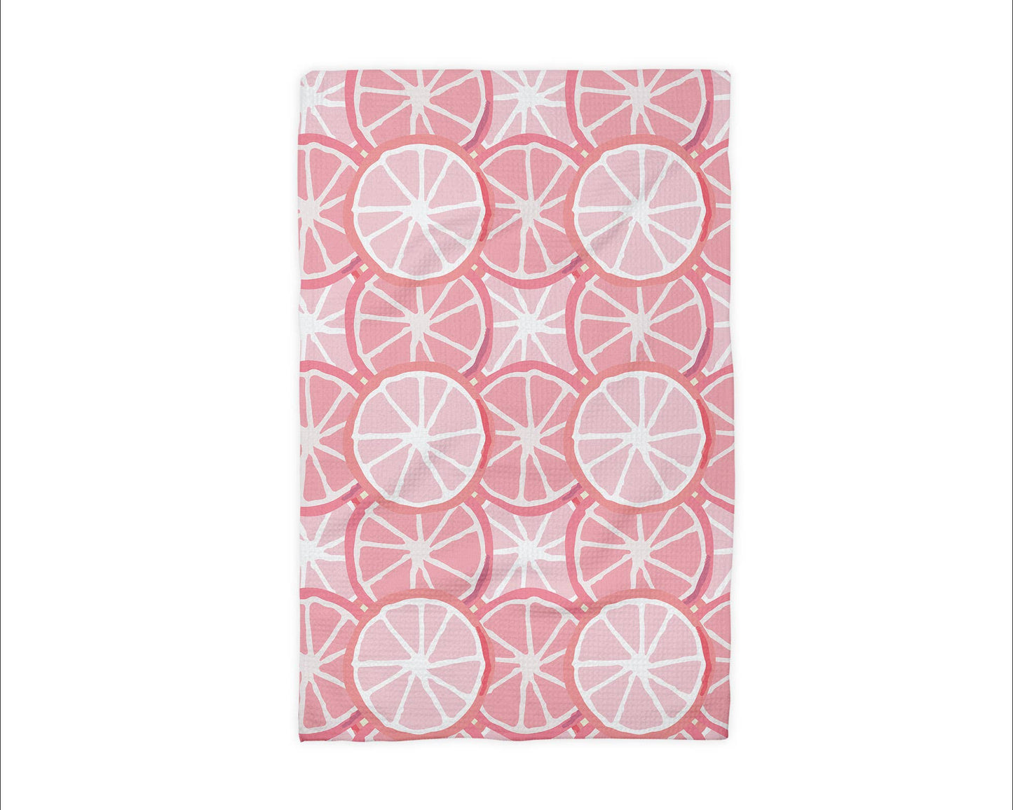 Pink Lemon Citrus Summer Fruit Market Kitchen Towel Waffle
