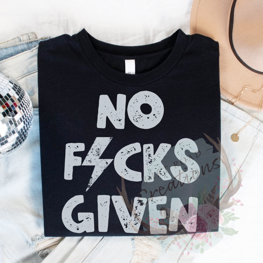 No f⚡️cks given screen print Sweatshirt