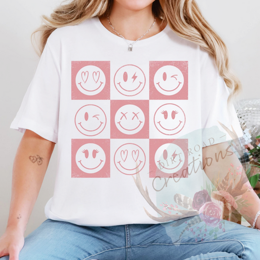 Smileys screen print tee