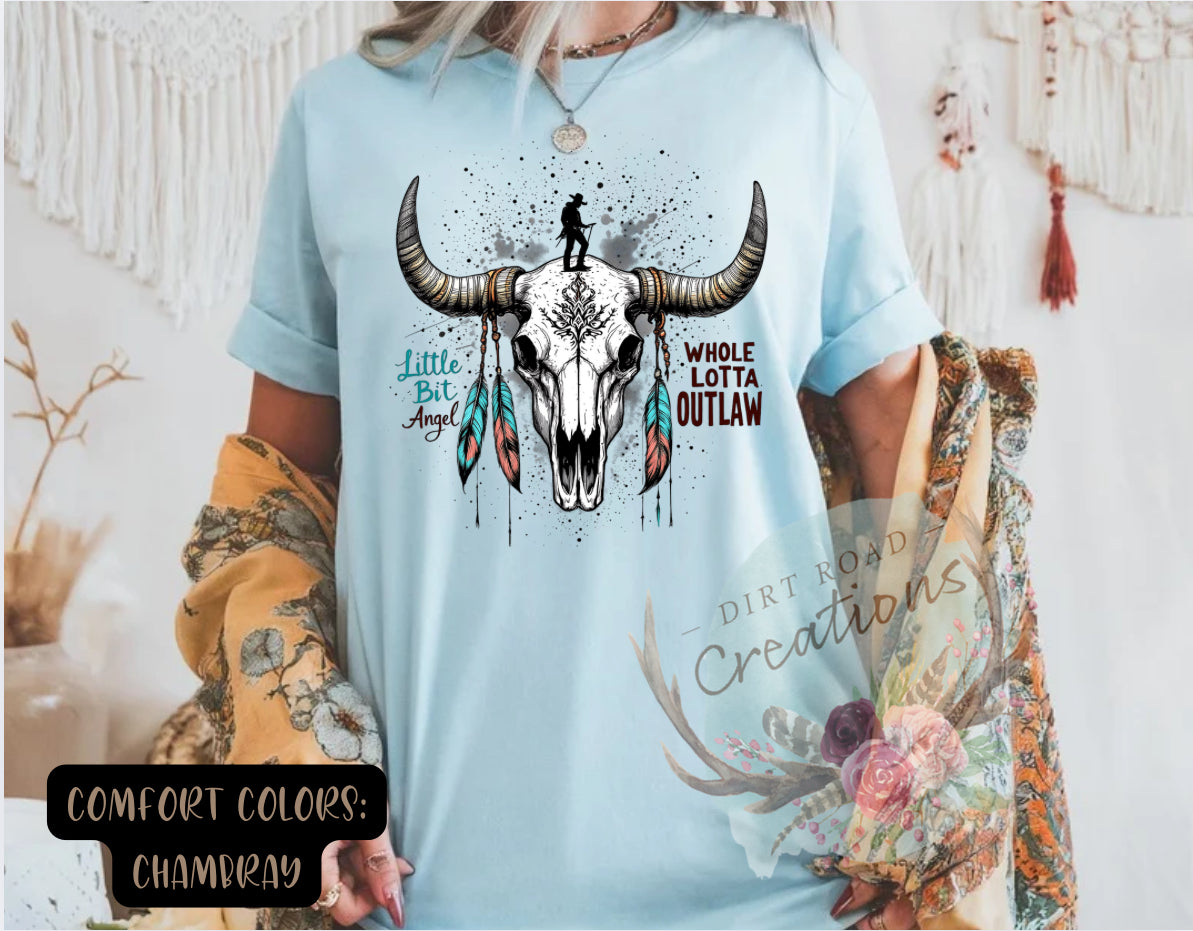 Little bit angel graphic tee
