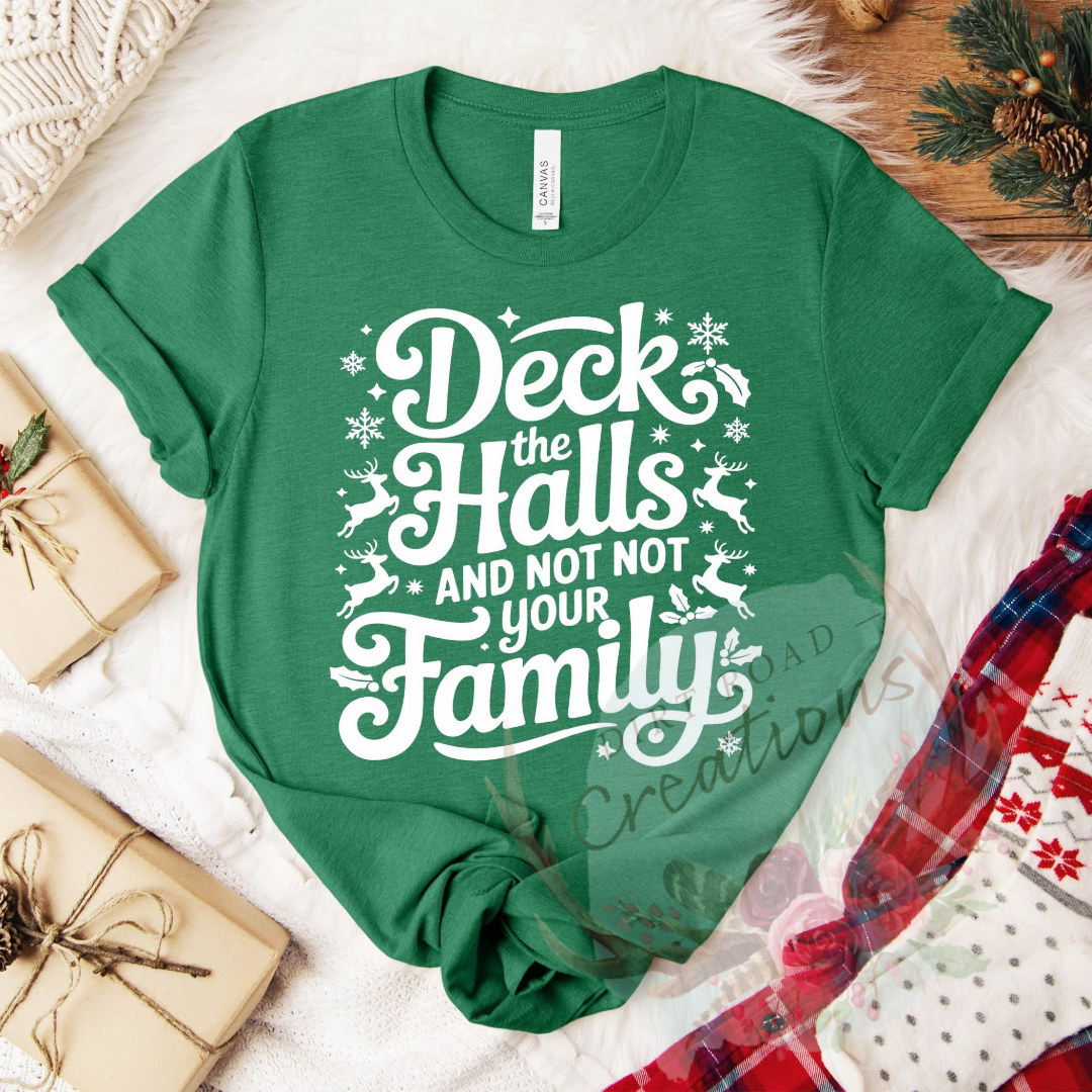 Deck the halls screen print tee