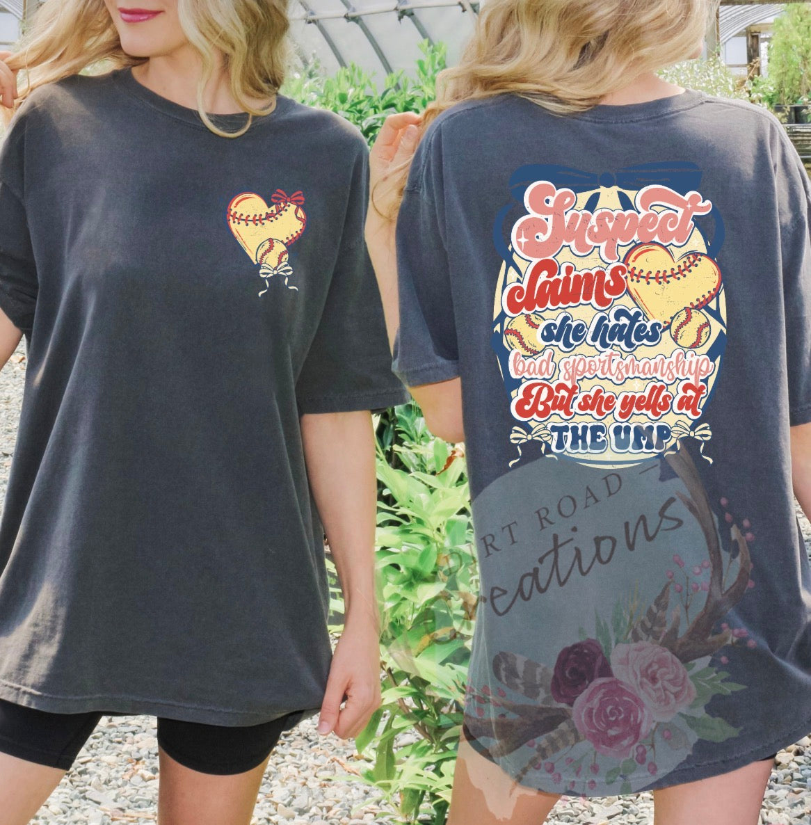 Softball sportsmanship graphic tee