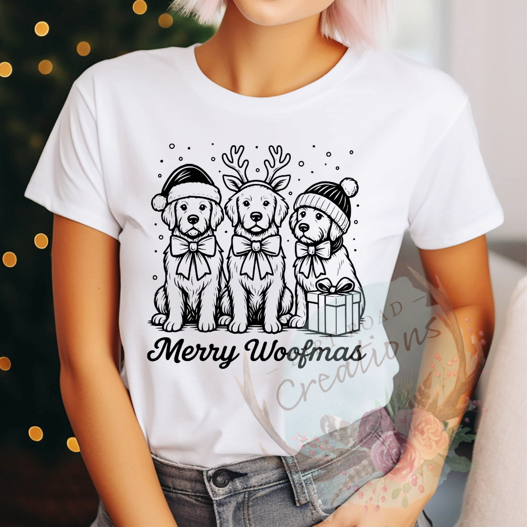 Woofmas screen print tee