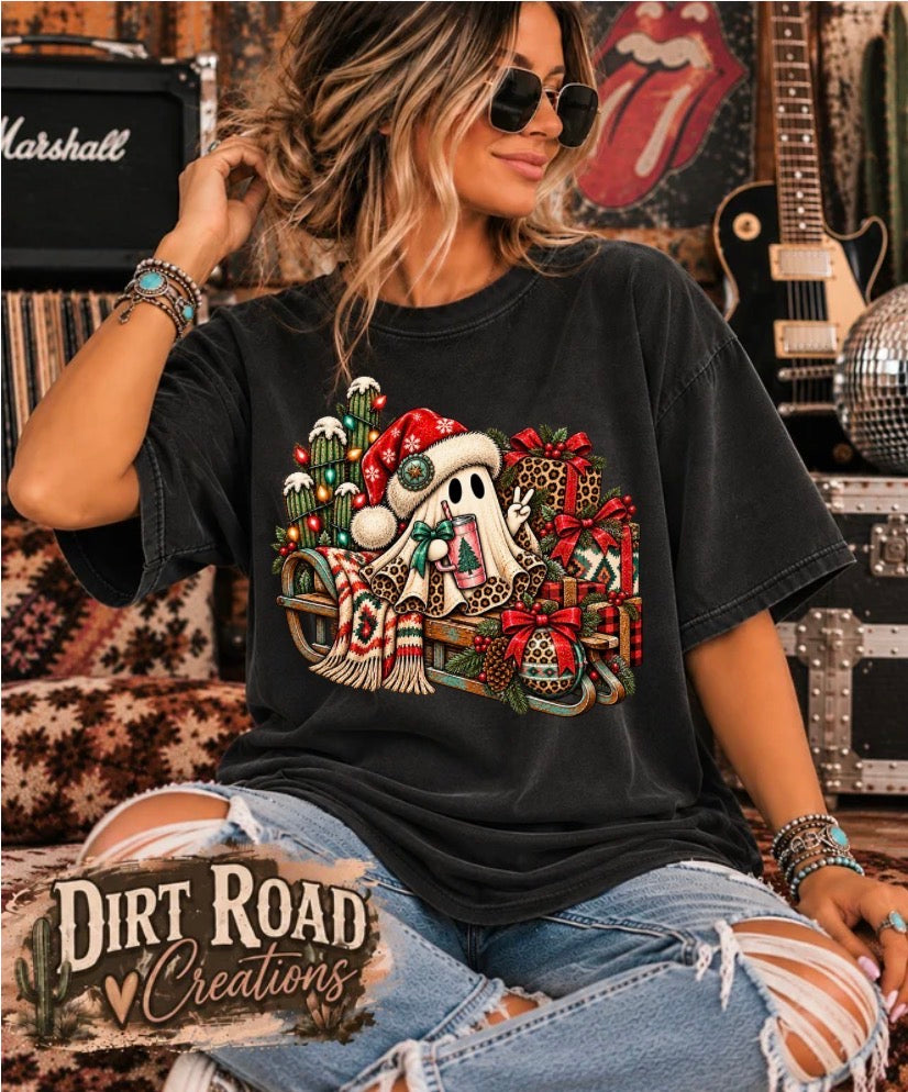 Ghostie sleigh graphic tee