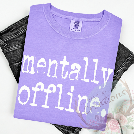 Mentally offline screen print tee