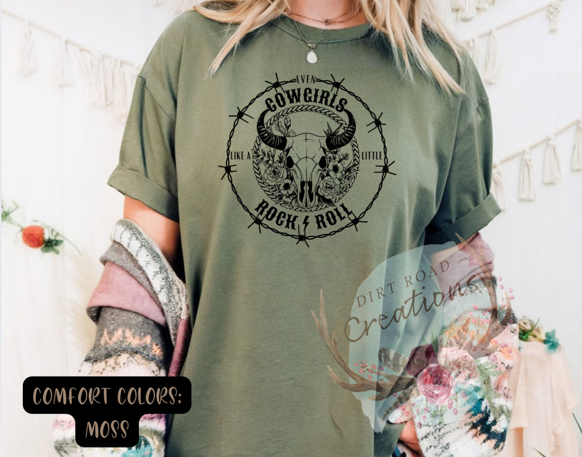 Cowgirls love RockNRoll graphic tee