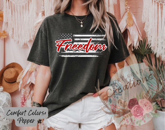 Freedom flag graphic tee