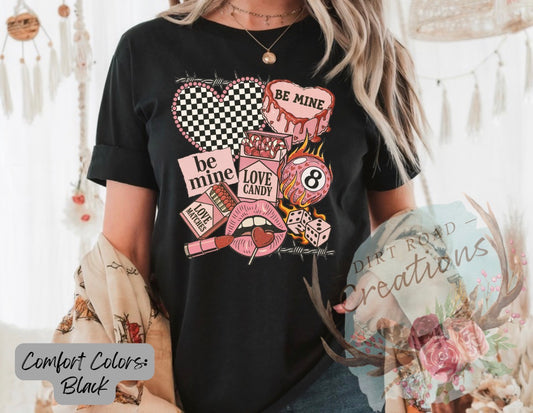 Valentine Collage graphic tee