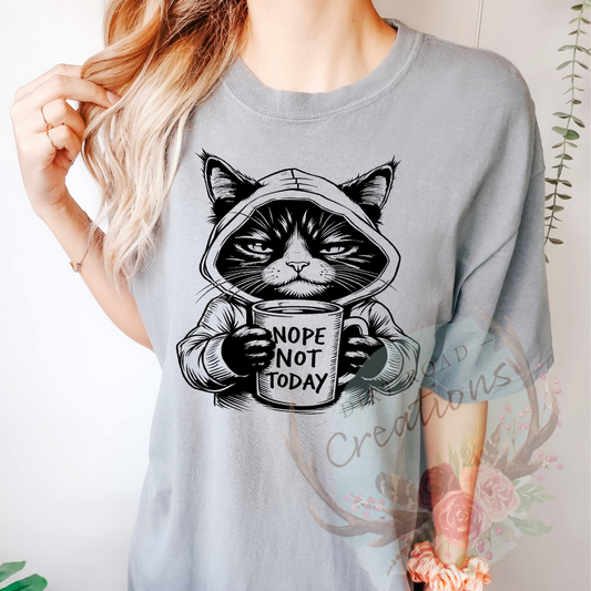 Nope not today screen print sweatshirt