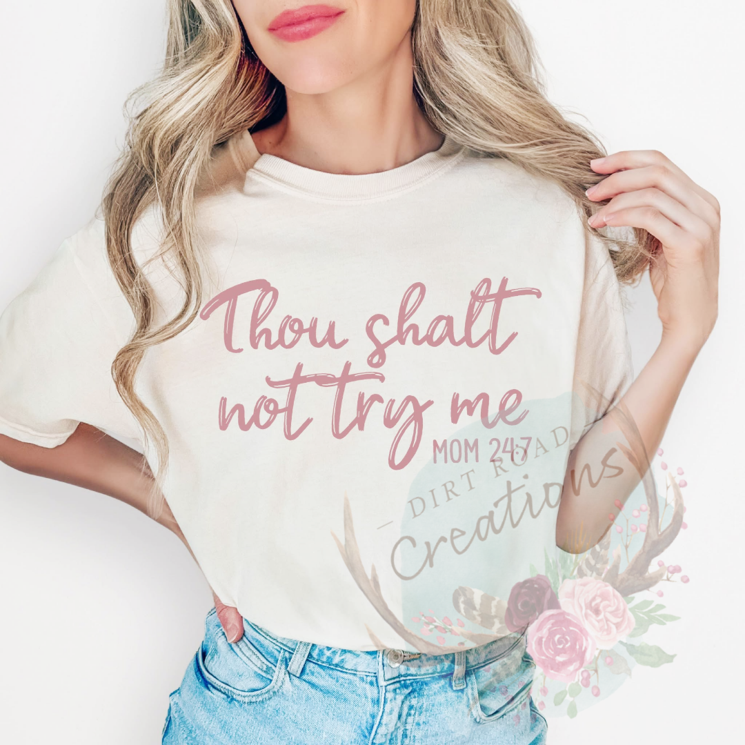 Thou shalt not try me screen print Sweatshirt