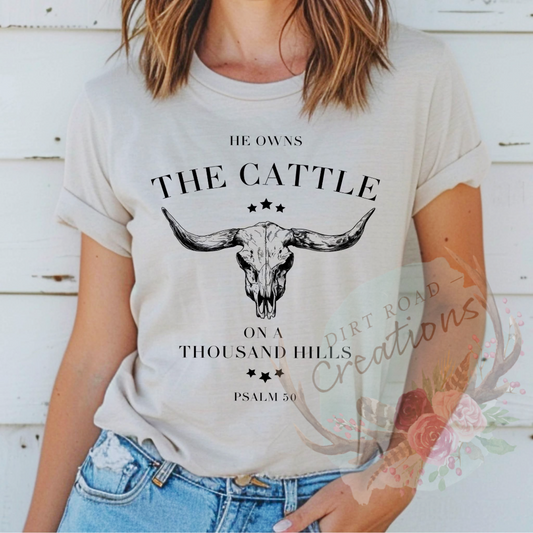 The cattle screen print tee