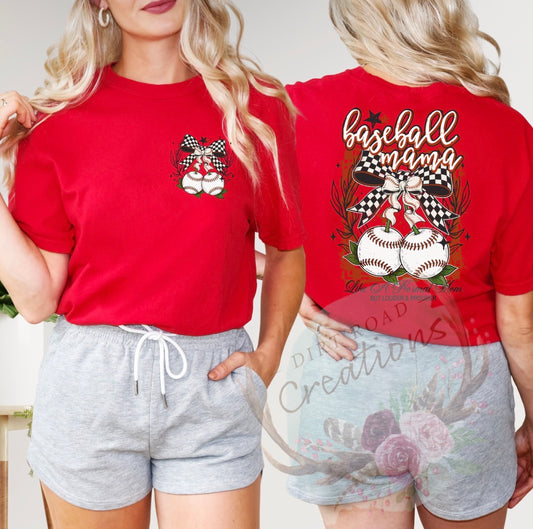 Baseball mama graphic tee