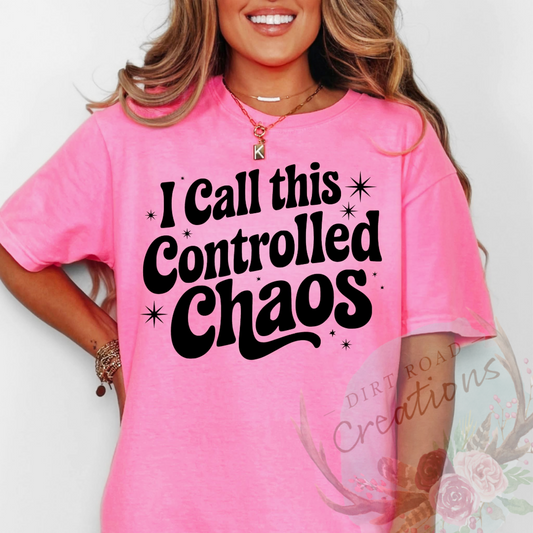 Controlled Chaos screen print tee