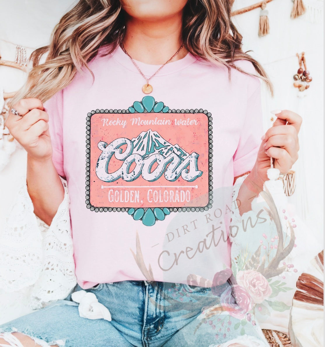 Pink Coors buckle graphic tee