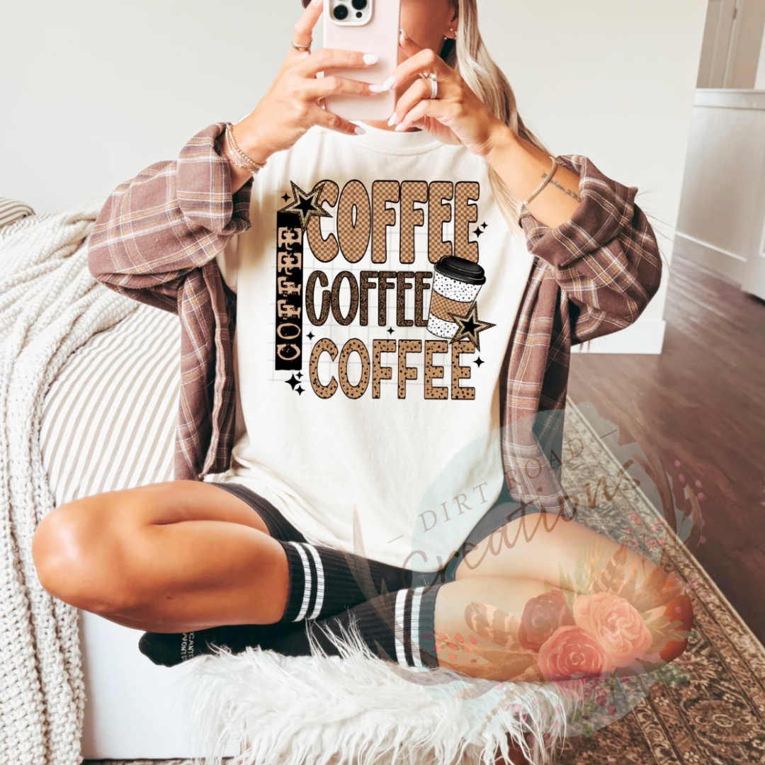 Coffee screen print tee
