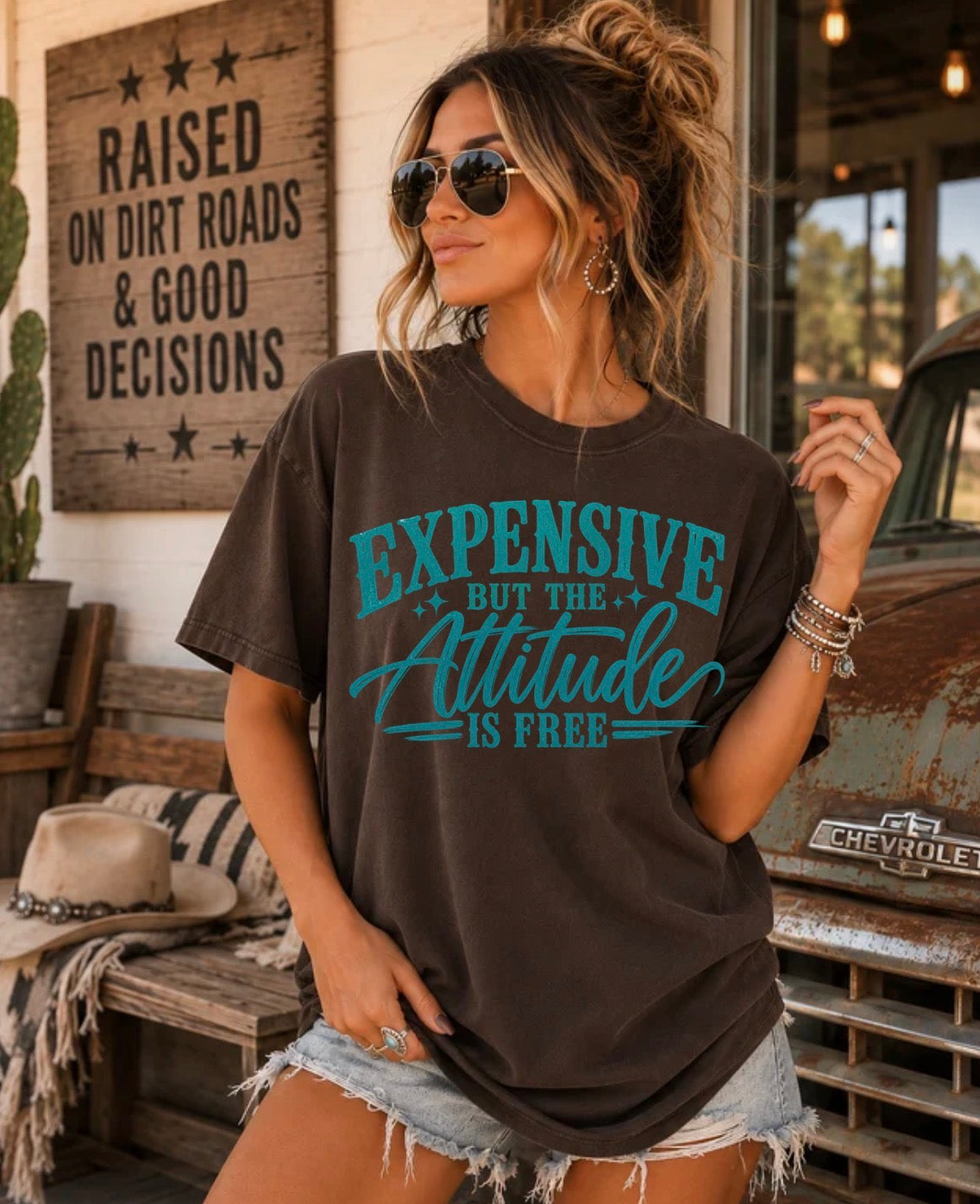 Expensive but the attitude is free graphic tee