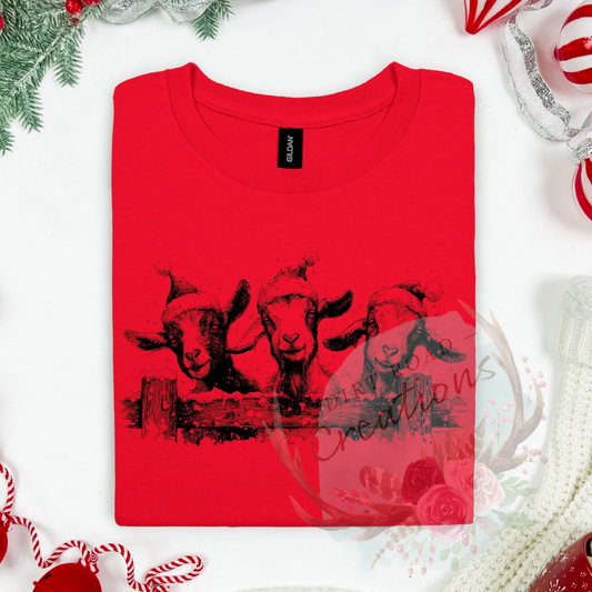 Christmas sheep screen print Sweatshirt