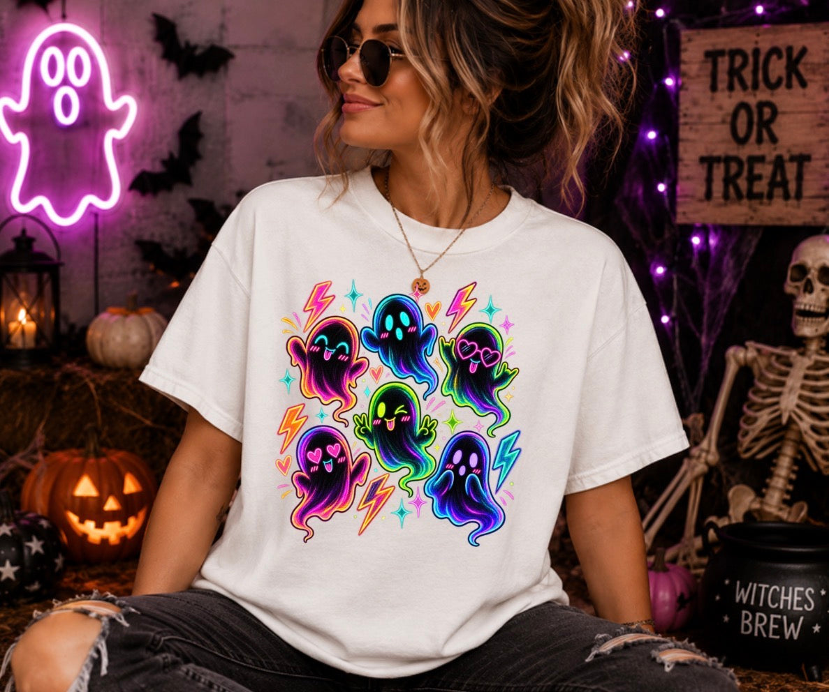 Party Neon Ghosties graphic tee