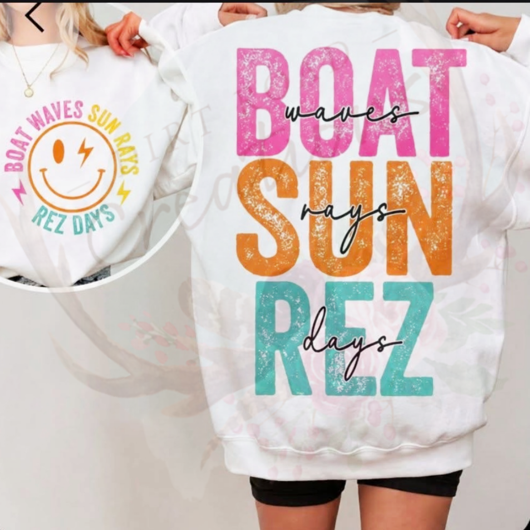 Boat waves … Rez days #1 graphic tee