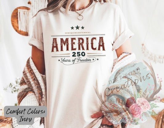 America 250th graphic tee